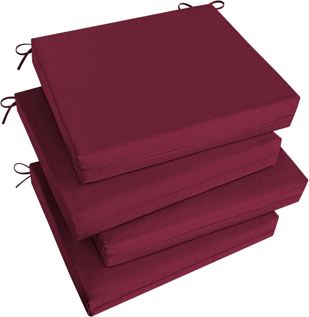 Basic Beyond Outdoor Chair Cushions Set of 4, Square Corner Outdoor Cushions ...