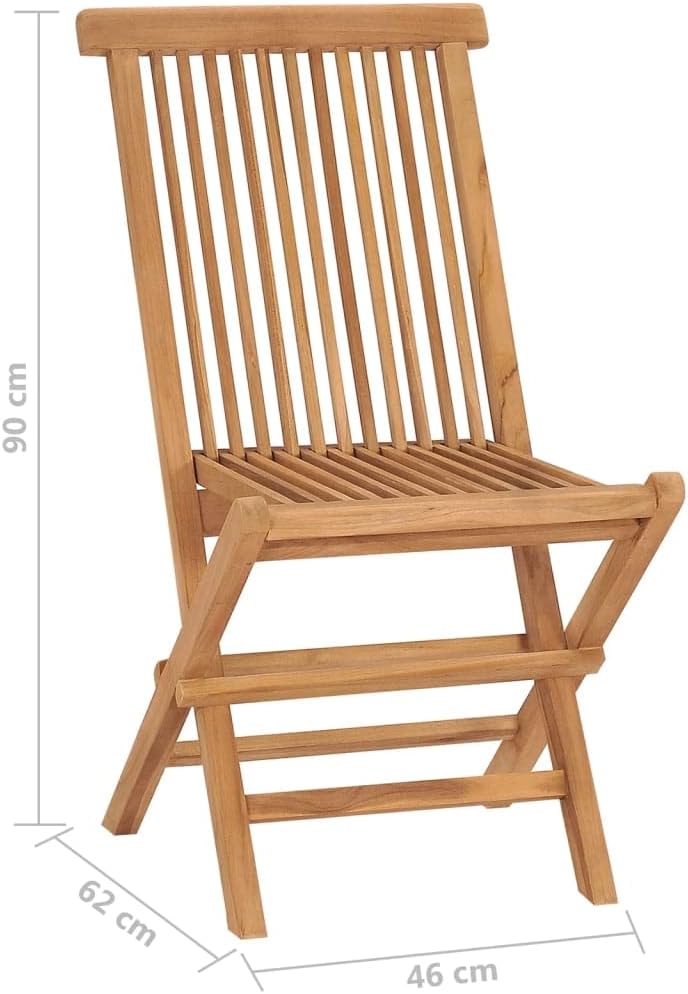 vidaXL Patio Folding Chairs 8 Pcs, Camping Garden Chair with Backrest, Outdoo...