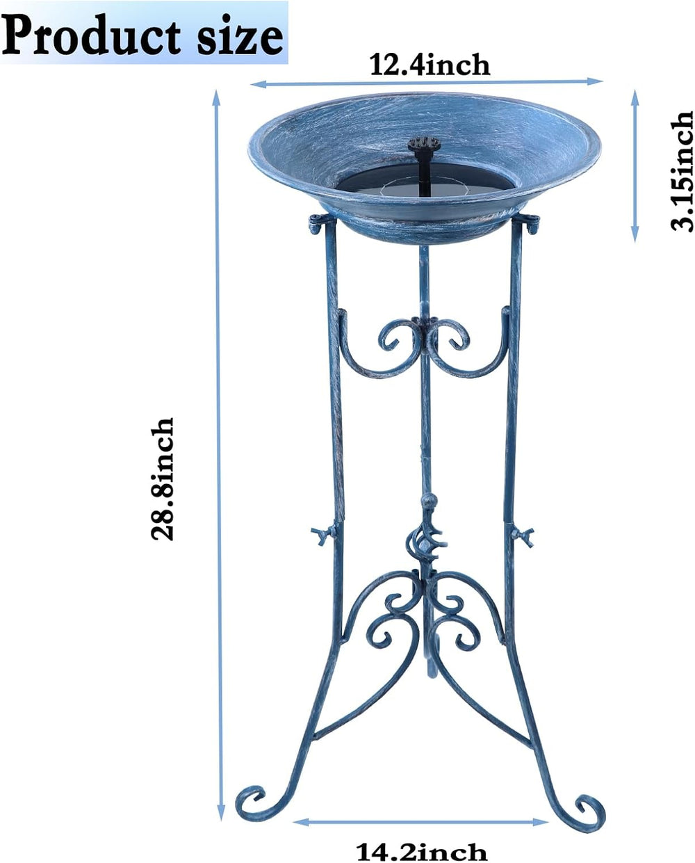 Multifunctional Solar Bird Bath, Solar Powered Bird Bath Fountain