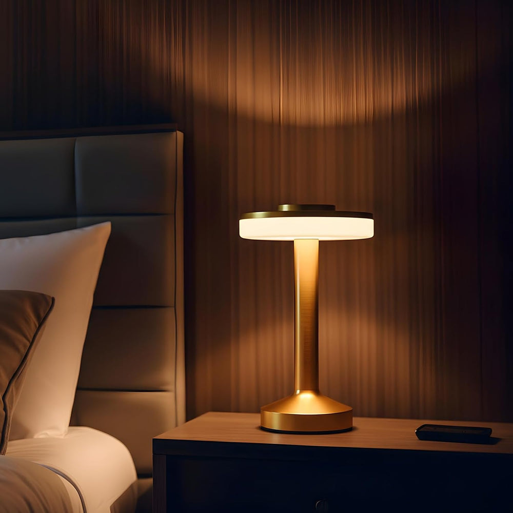 Riakrum 4 Pcs LED Cordless Table Lamp Bulk Rechargeable,Gold