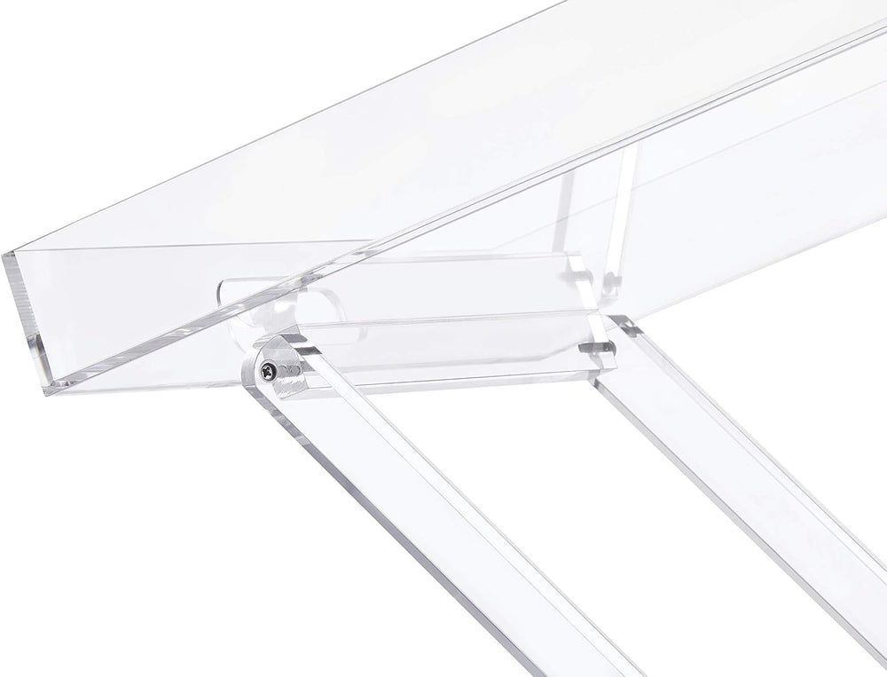 Clear Acrylic Folding Tray Side Table, Lucite Small End Table