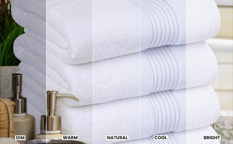Utopia Towels Luxurious Bath Towels Set, 27x54 in, 4 Pack, Soft, White