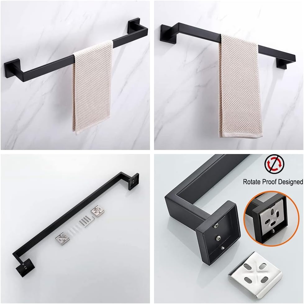 24 Inch Towel Bar 2 Pack for Bathroom 12/16/24/28/32/36 Inch Kitchen Towel Ho...