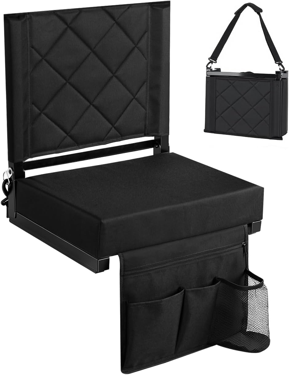 LWWTBS Stadium Seat with Back Support Bleacher Chair with Back - Extra Thick ...