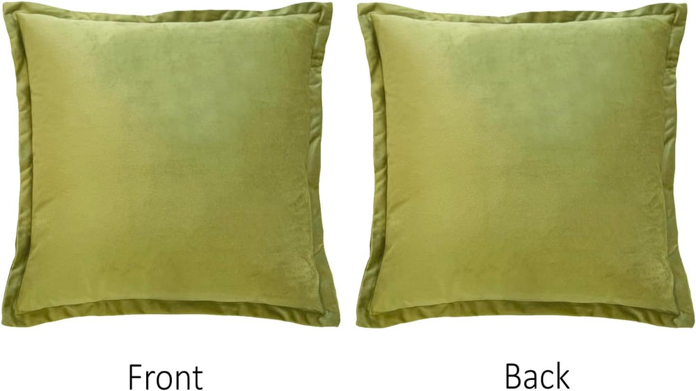 Green Yellow Gold Decorative Throw Pillow Covers, Set of 4, 18x18 Inch Solid ...