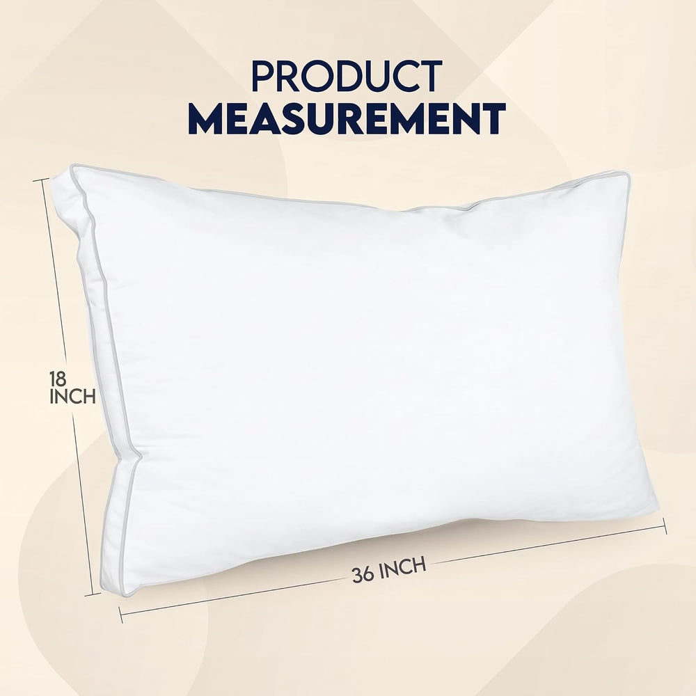 Utopia Bedding Gusset Bed Pillow, Hotel Pillows King Size Set of 2, White