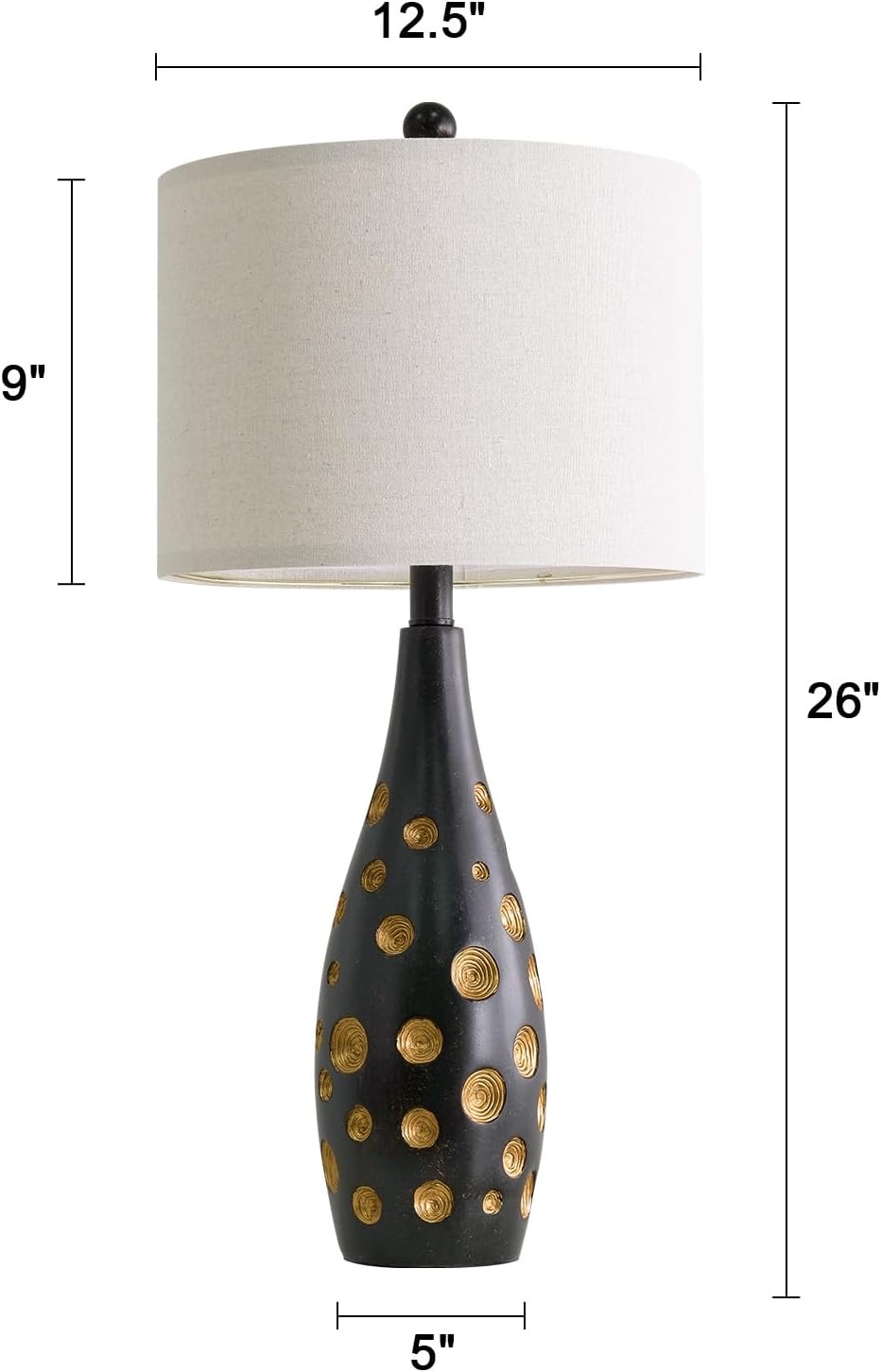 BOBOMOMO 26” Table Lamps Set of 2 for Living Room Bedroom, Modern Gold Accent...