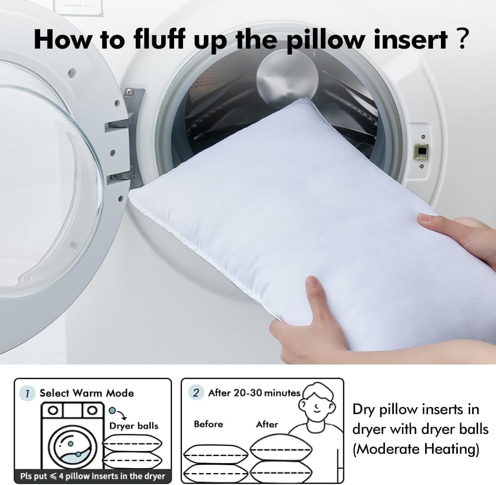 MIULEE 18x26 Inch Synthetic Down Alternative Pillow Insert