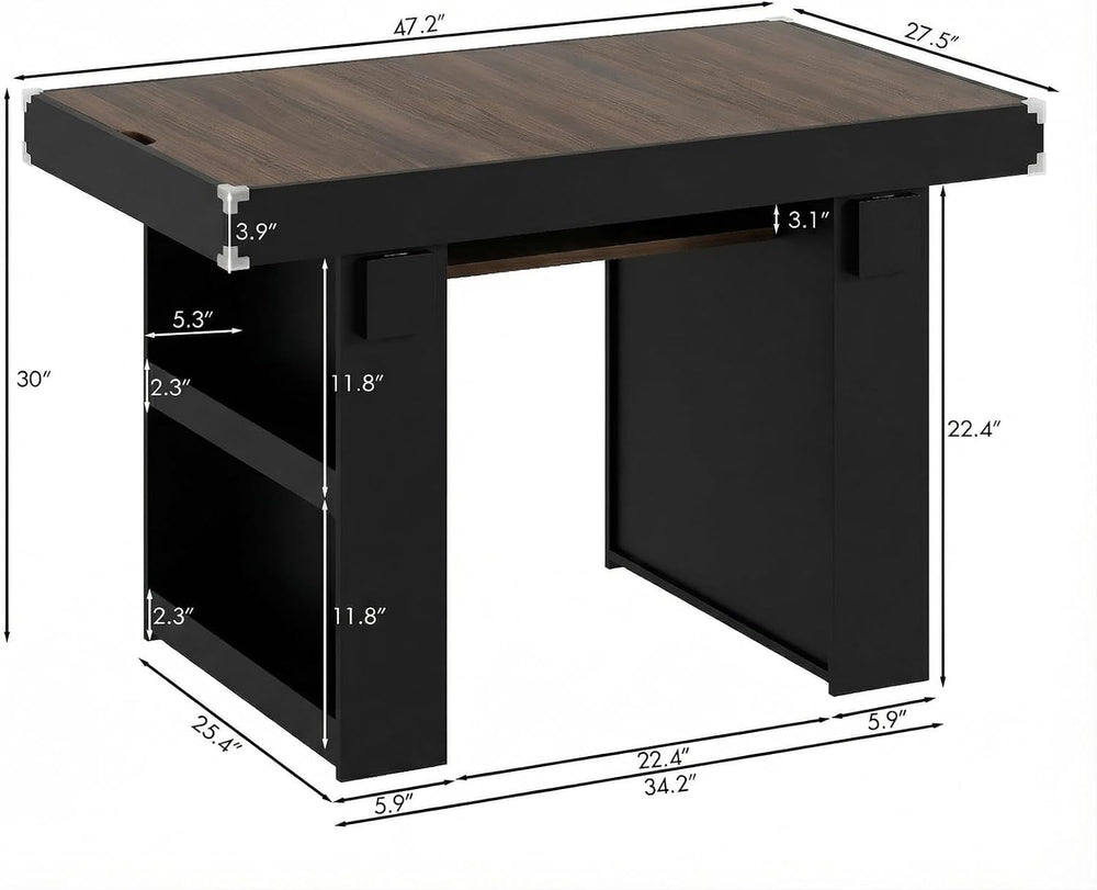 Board Game Table w/ Removable Top, 2-in-1 Dining and Gaming Table for 4–6