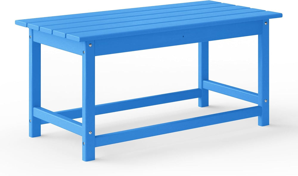 WestinTrends Malibu Outdoor Poly Coffee Table, 35.25" x 17.5", Paci...