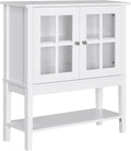 HOMCOM Sideboard Buffet Cabinet with Storage, Coffee Bar Cabinet, White