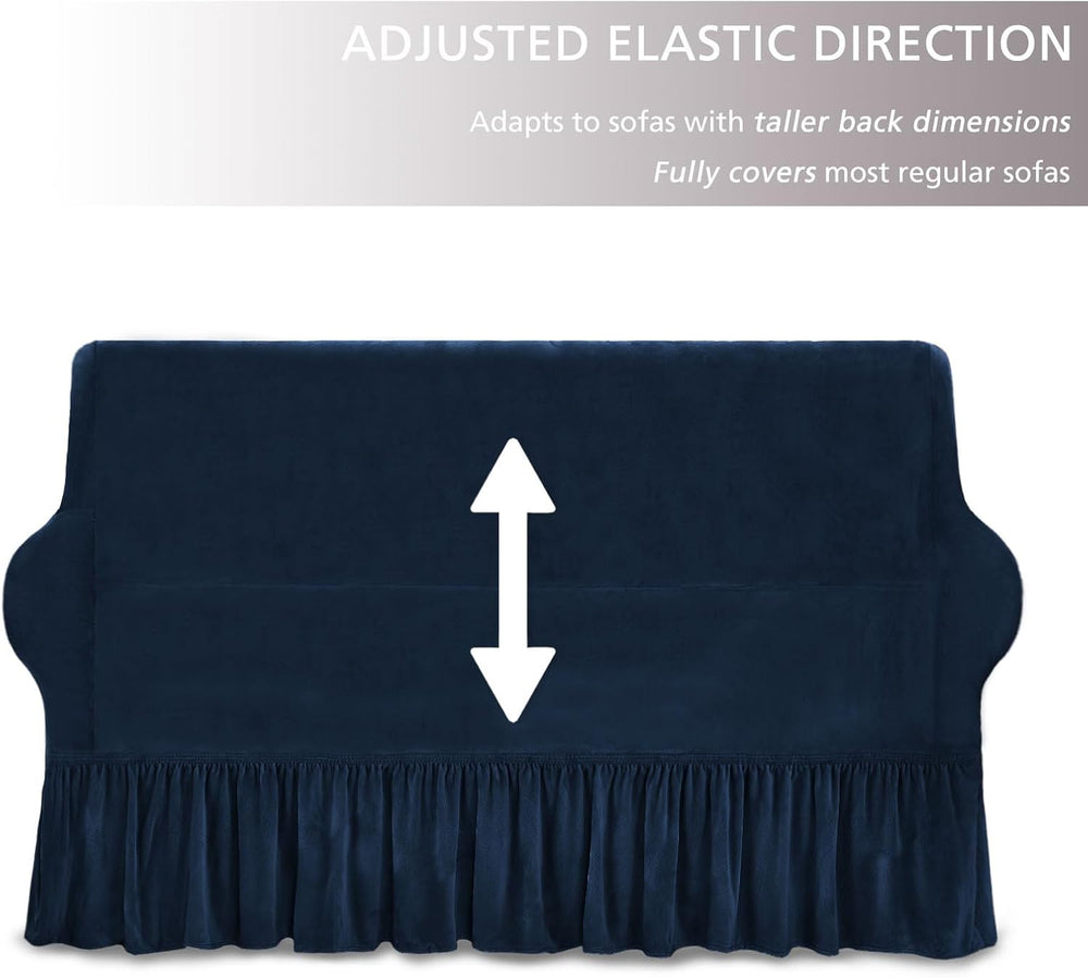 Navy Blue Armchair Covers Arm Chair Cover Armchair Slipcovers with Skirt