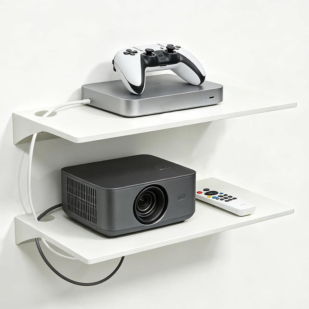 Projector Wall Mount Shelves, Floating TV Shelf, 2 Pack