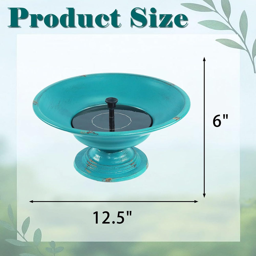 Solar Bird Bath Fountains, Bird Bath for Outside with cast Iron Base
