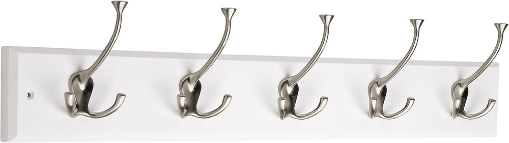 Liberty Hardware 129848 Wall Mounted Coat Rack with 5 Decorative Hooks, 27-In...