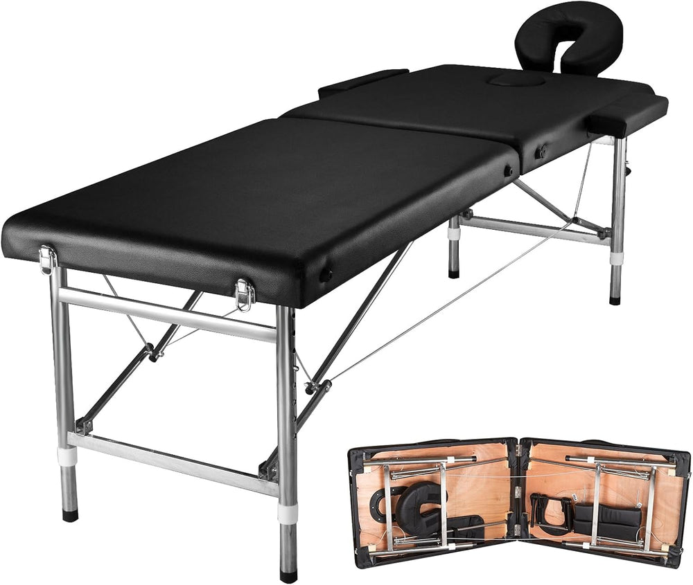 Massage Bed Portable Folding Massage Table 24" Wide Adjustable Tattoo Bed
