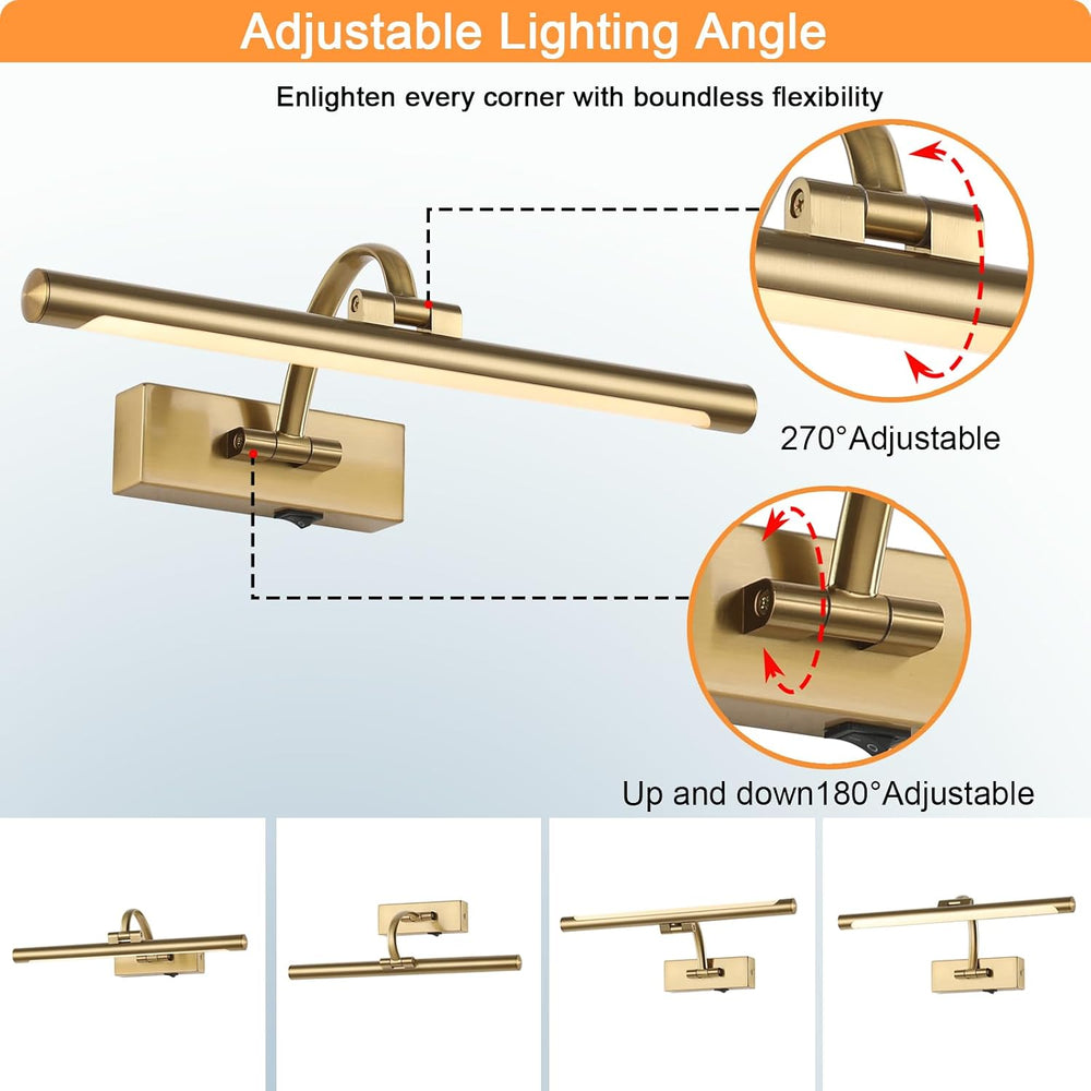 Tassuowell Wireless Picture Lights for Wall Rechargeable, Battery Operated Ar...