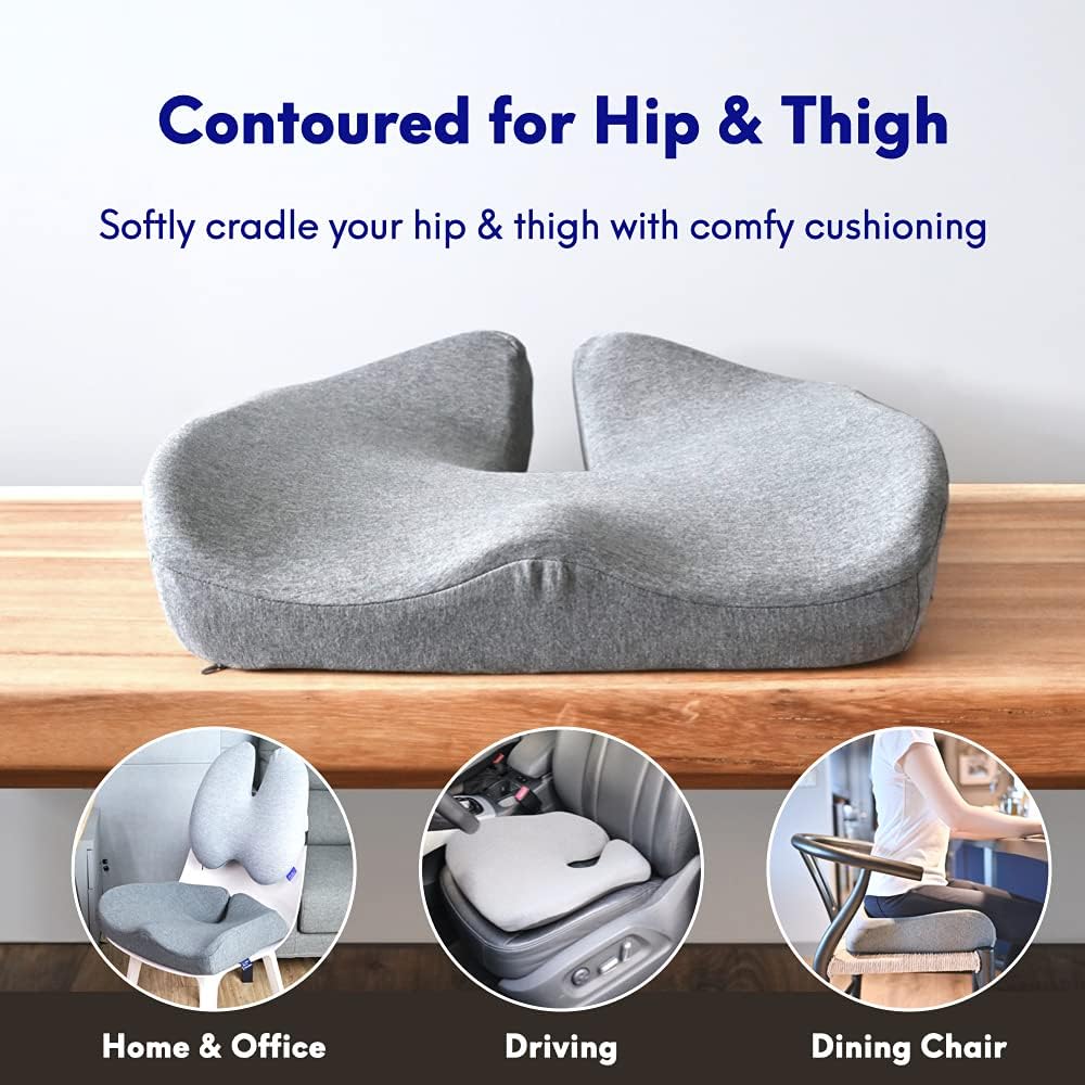 Cushion Lab Patented Pressure Relief Seat Cushion for Long Sitting Hours on O...