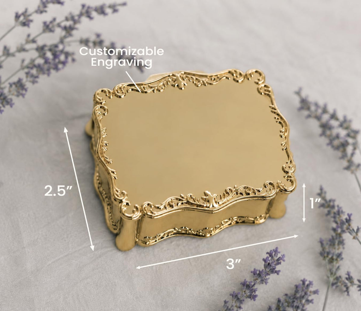 Cherished Moments Personalized Baptism Rectangle Jewelry Box