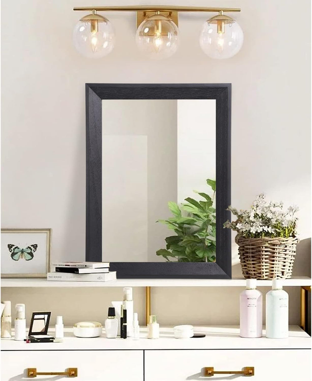 AAZZKANG Black Mirrors for Wall Rectangle Wood Framed Large