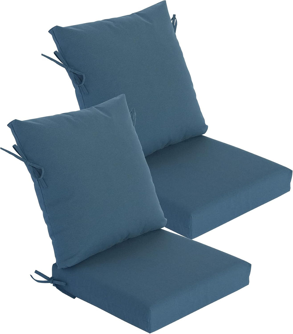 Goodgoods 20x42 Outdoor Deep Seat Cushions 2-Pack, 35D Foam, Light Blue