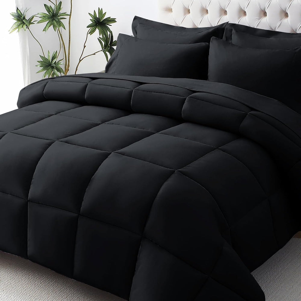 JOLLYVOGUE Full Comforter Set, Ultra-Soft Bed in a Bag Full Size 7 Pieces, Oe...