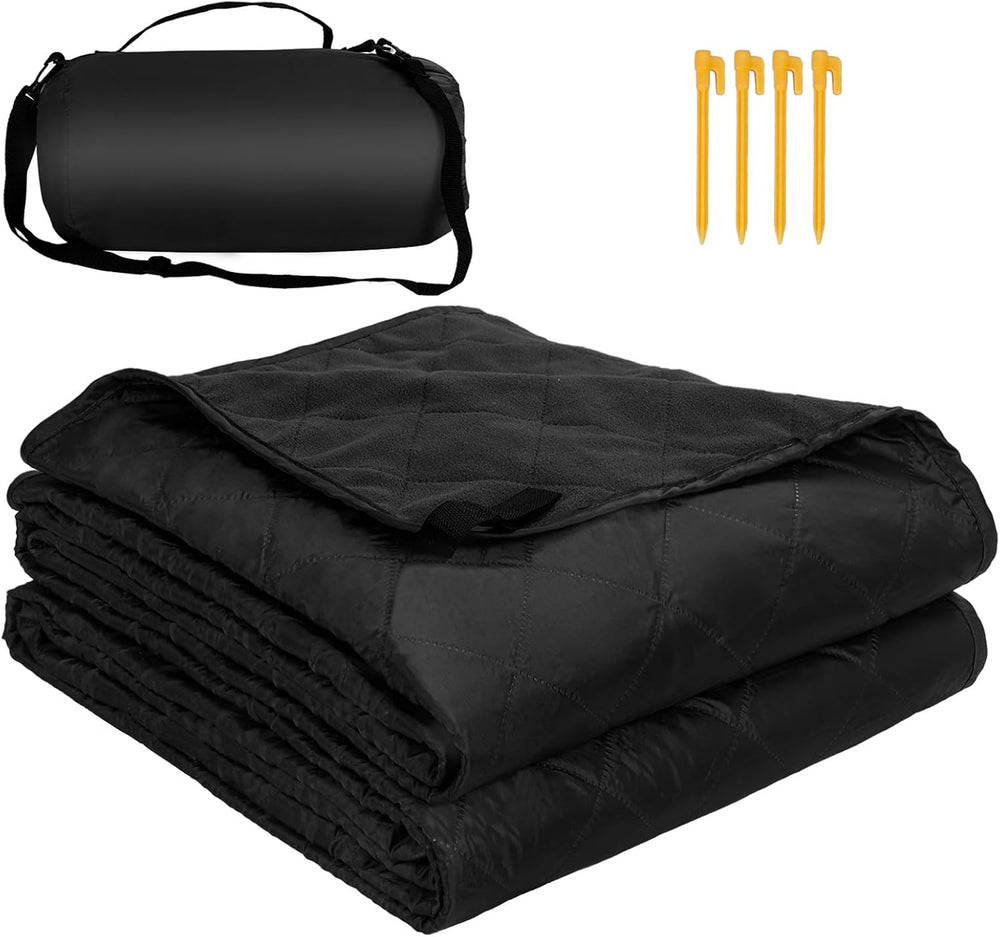 Waterproof Outdoor Blanket 82"x55", Windproof & Warm, 250 GSM F...