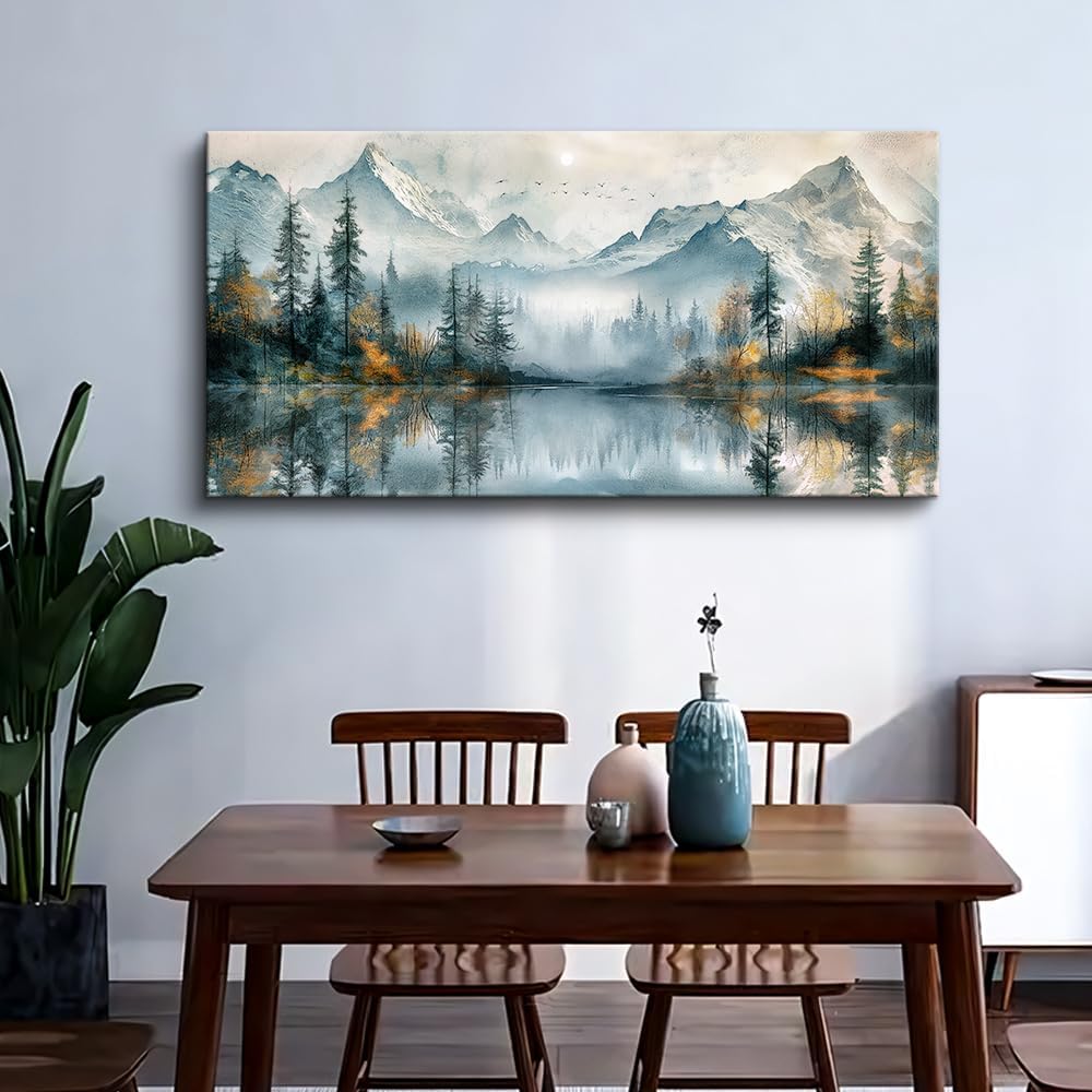 MHARTK66 Large Canvas Wall Art For Living Room,Mountain Paintings, 20x40 In