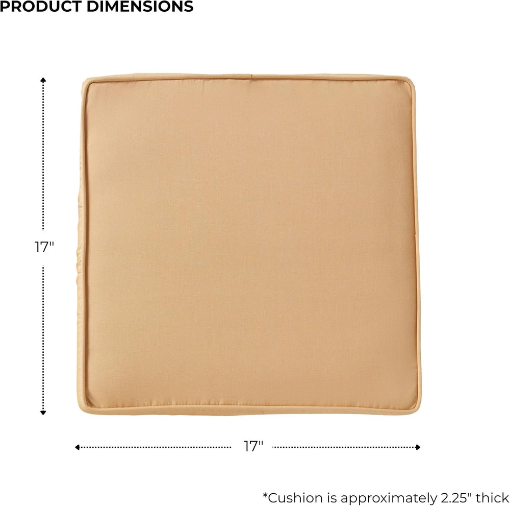 Indoor/Outdoor Chair Pads in Sunbrella Fabric – 17''x17'' Pat...