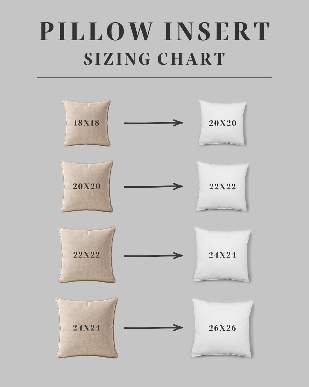 18x18 Feather Down Throw Pillow Inserts with 100% Cotton Cover, Set of 2