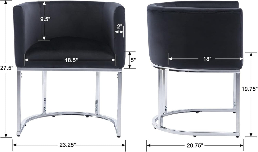 RIVOVA Upholstered Dining Chairs Set of 6, Modern Barrel Side Armchair Dining...