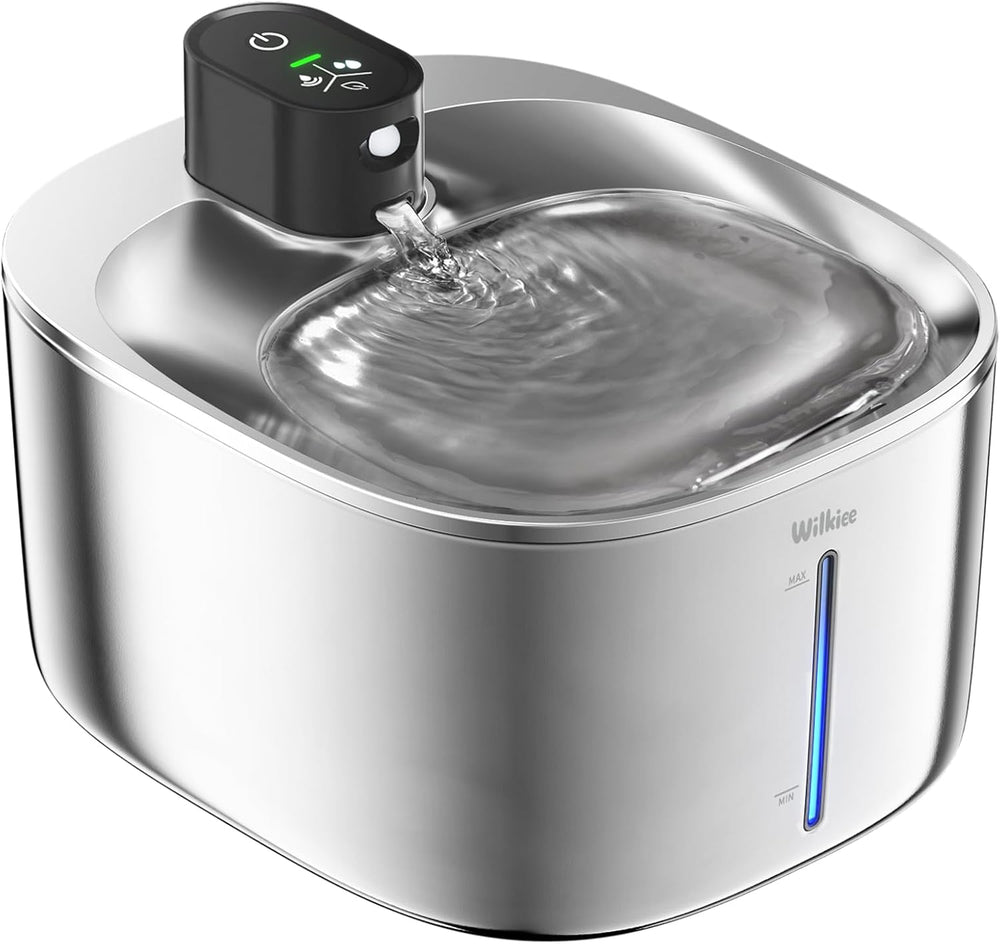 Cat Water Fountain Stainless Steel, 138fl.oz / 4.1L Cordless Cat Fountain