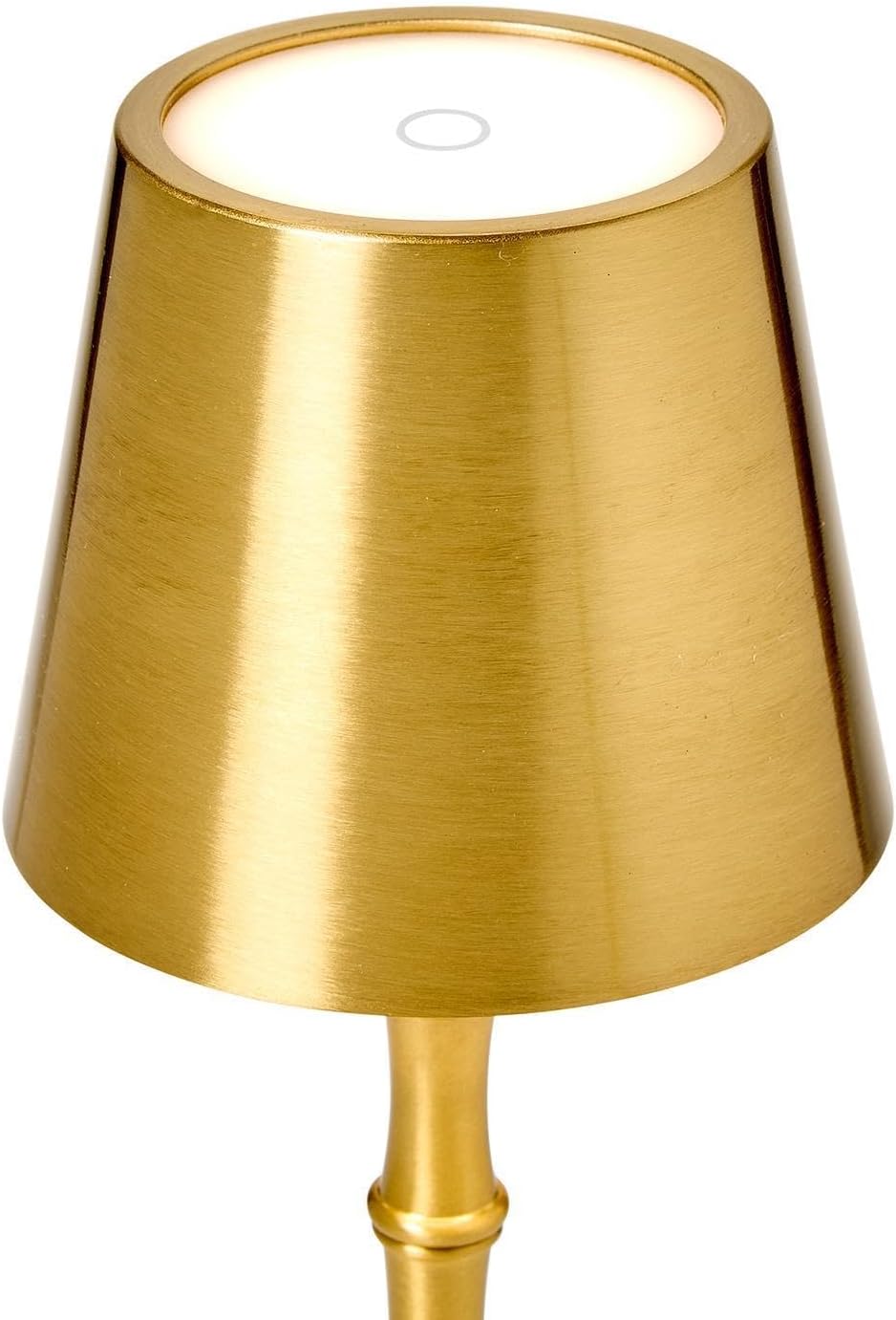 Two's Company LED Cordless Gold Bamboo Table Lamp in Gift Box, 14.5-Inch,...
