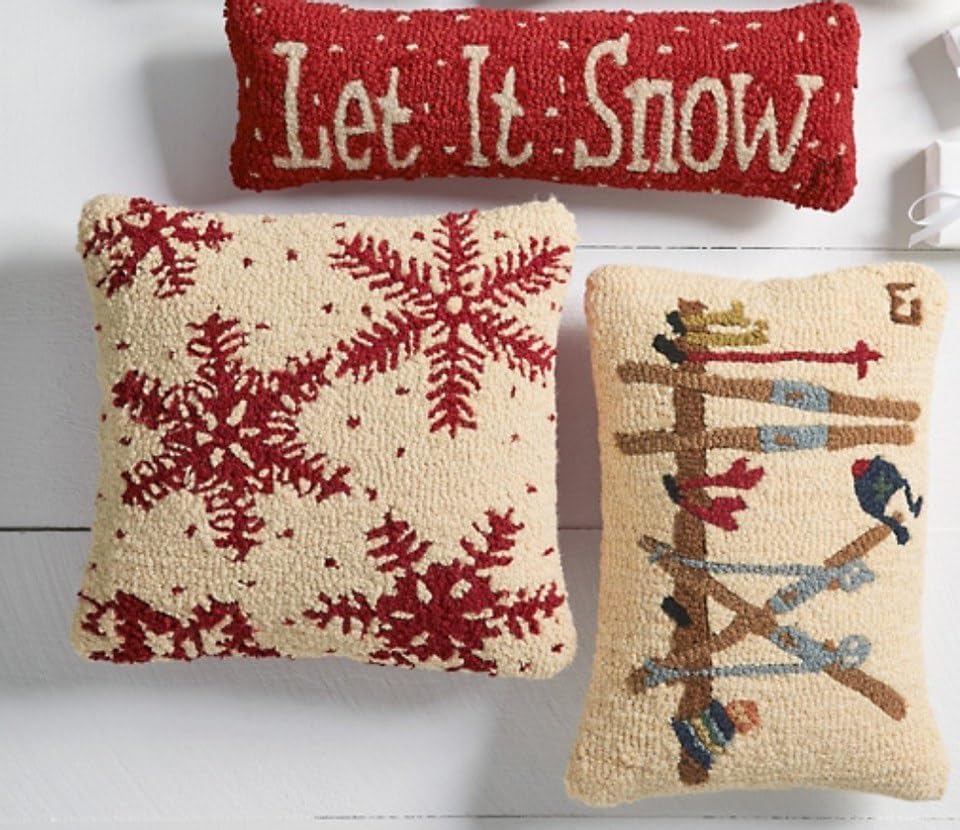 Chandler 4 Corners Artist-Designed Let It Snow Hand-Hooked Wool Decorative Ch...