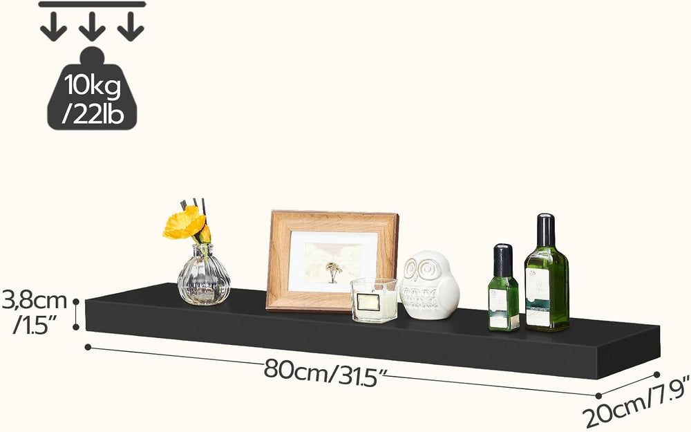 HOOBRO Floating Shelves for Wall, Wall Mounted Shelf Set of 2, 31.5" Han...