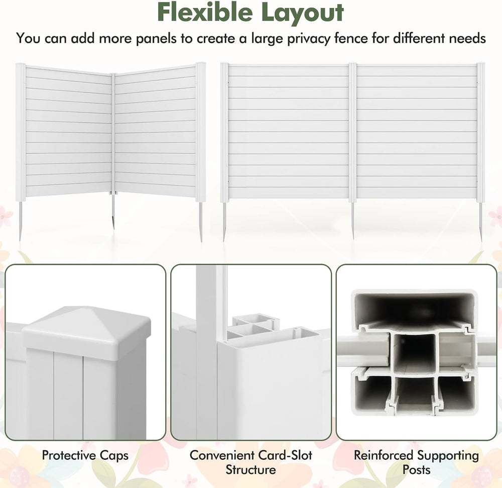 GIANTEX No-Dig Air Conditioner Fence, 4 Panels, 48''W x 48''H...
