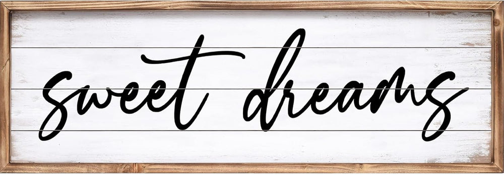 Sweet Dreams Wall Decor Above Bed 42''×15'' Large Bedroom Wal...