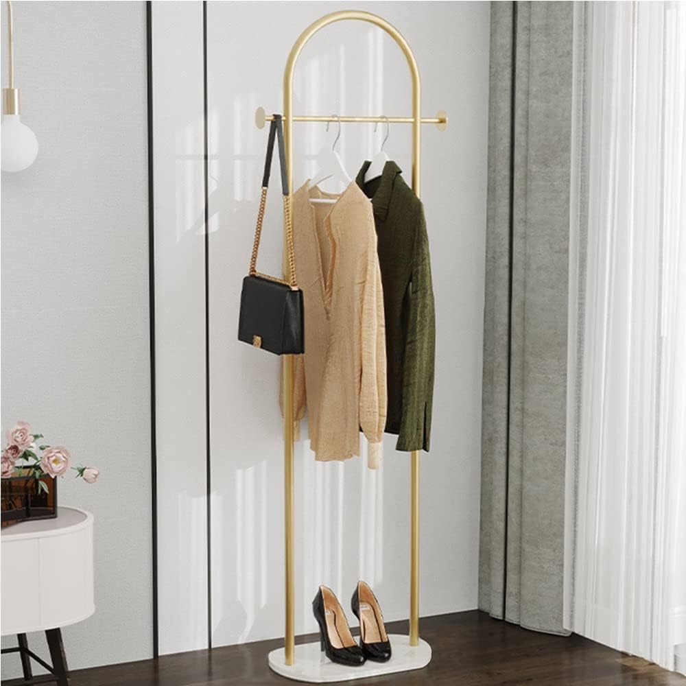 HKaikzo Gold Coat Rack, Modern Garment Rack with Marble Base, Heavy-duty Clot...