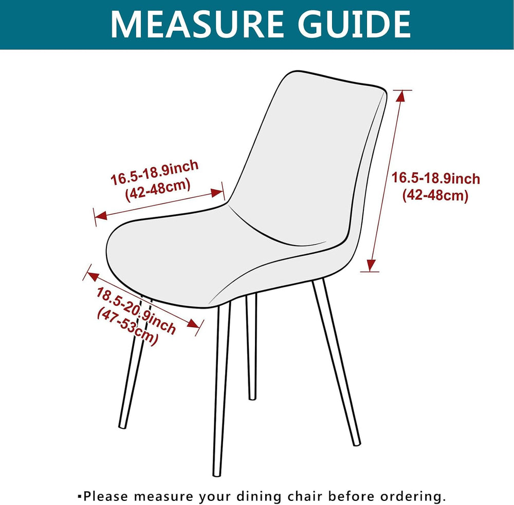 KRFOONN Dining Chair Covers Set of 4 Armless Accent Side Chair Cover