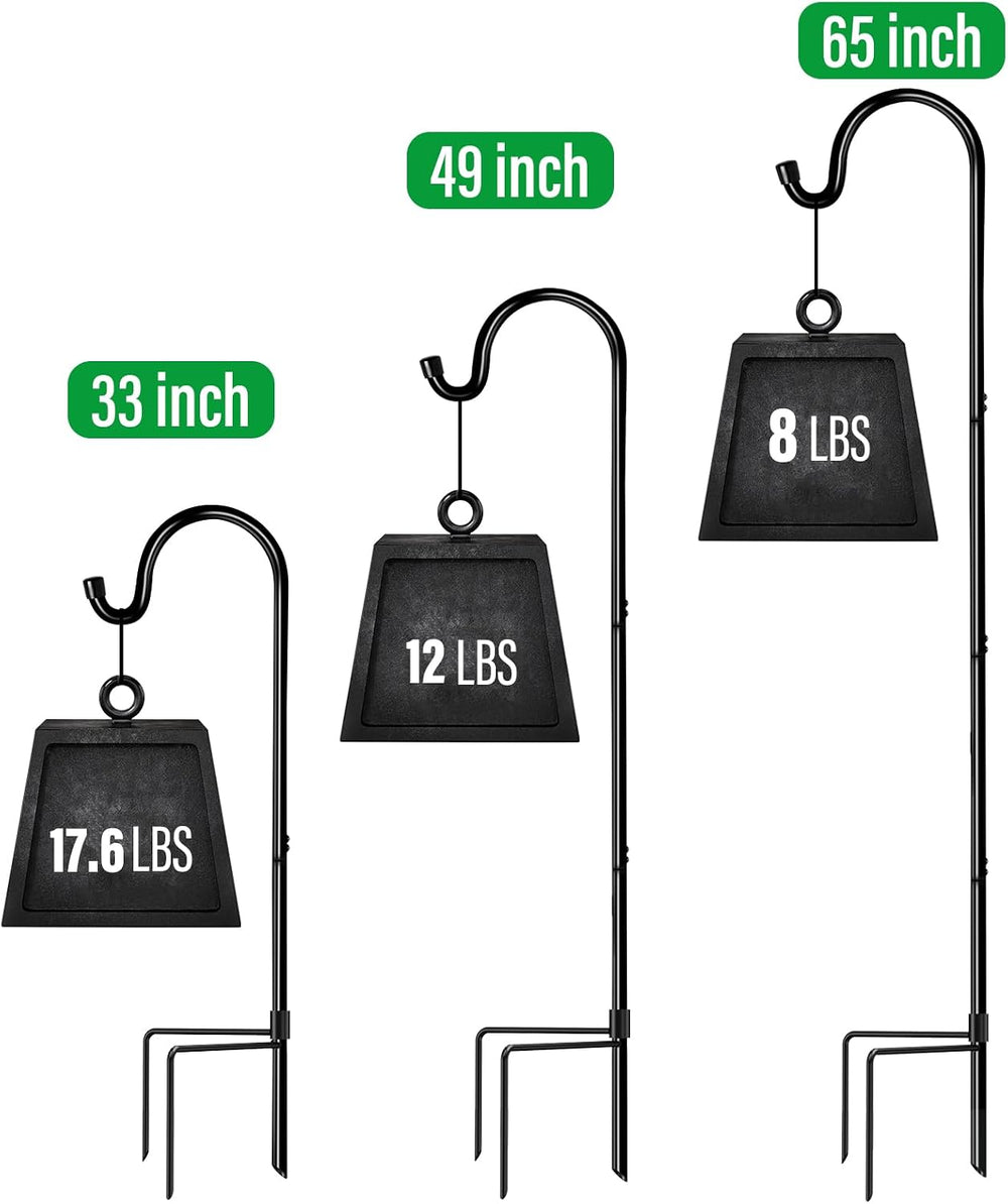 GOFORWILD 49 Inch 6 Pack Adjustable Shepherd Hooks, Premium Metal
