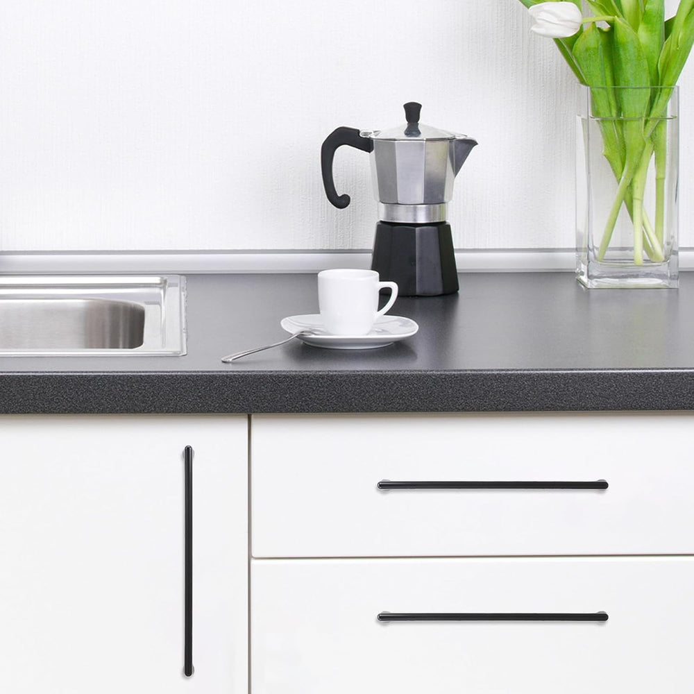 6 Pack 12-5/8 Inch(320mm) Cabinet Pulls Matte Black Kitchen Cabinet Pulls Dra...