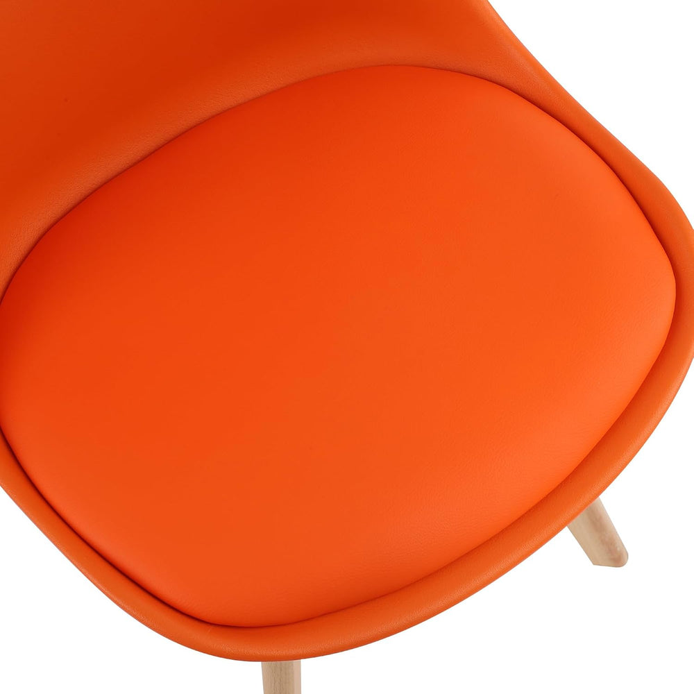 LSSBOUGHT Mid Century Modern Dining Chairs,Shell Lounge Plastic Side Chair wi...