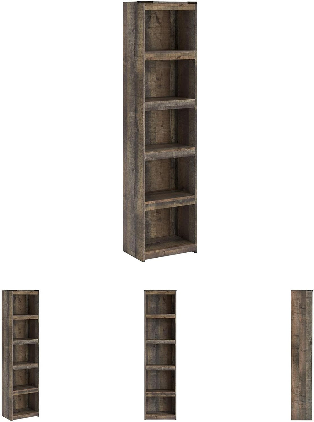 Signature Design by Ashley Trinell Media Pier, 72-Inch Rustic Bookcase