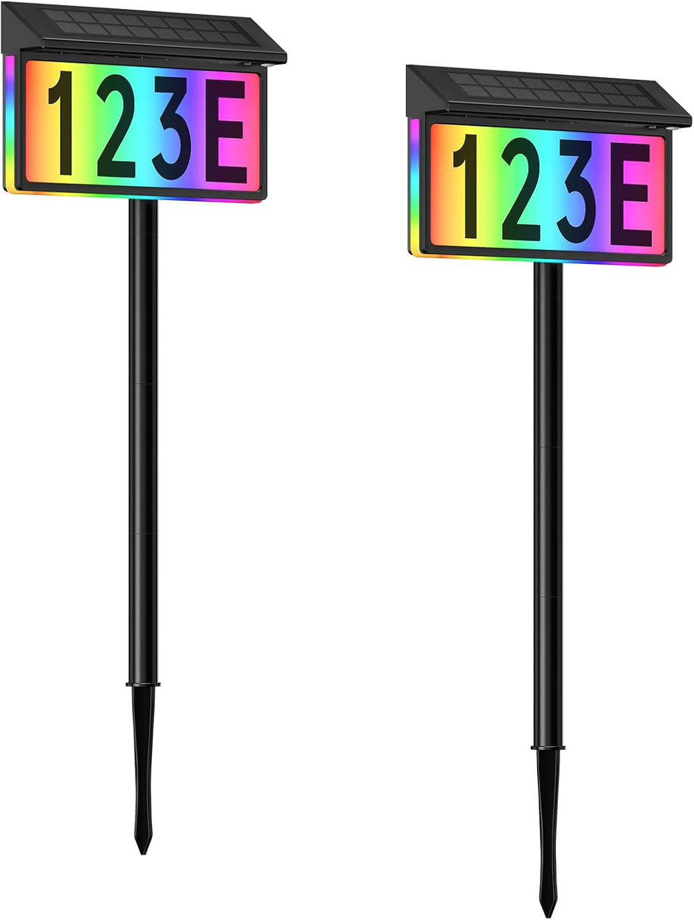 Solar Address Sign, Solar House Numbers for Outside Waterproof