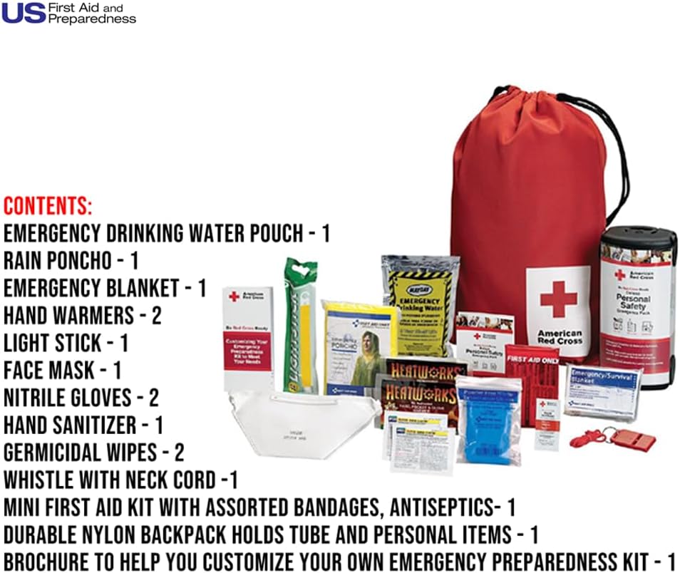 American Red Cross Licensed Deluxe Personal Safety Emergency Pack