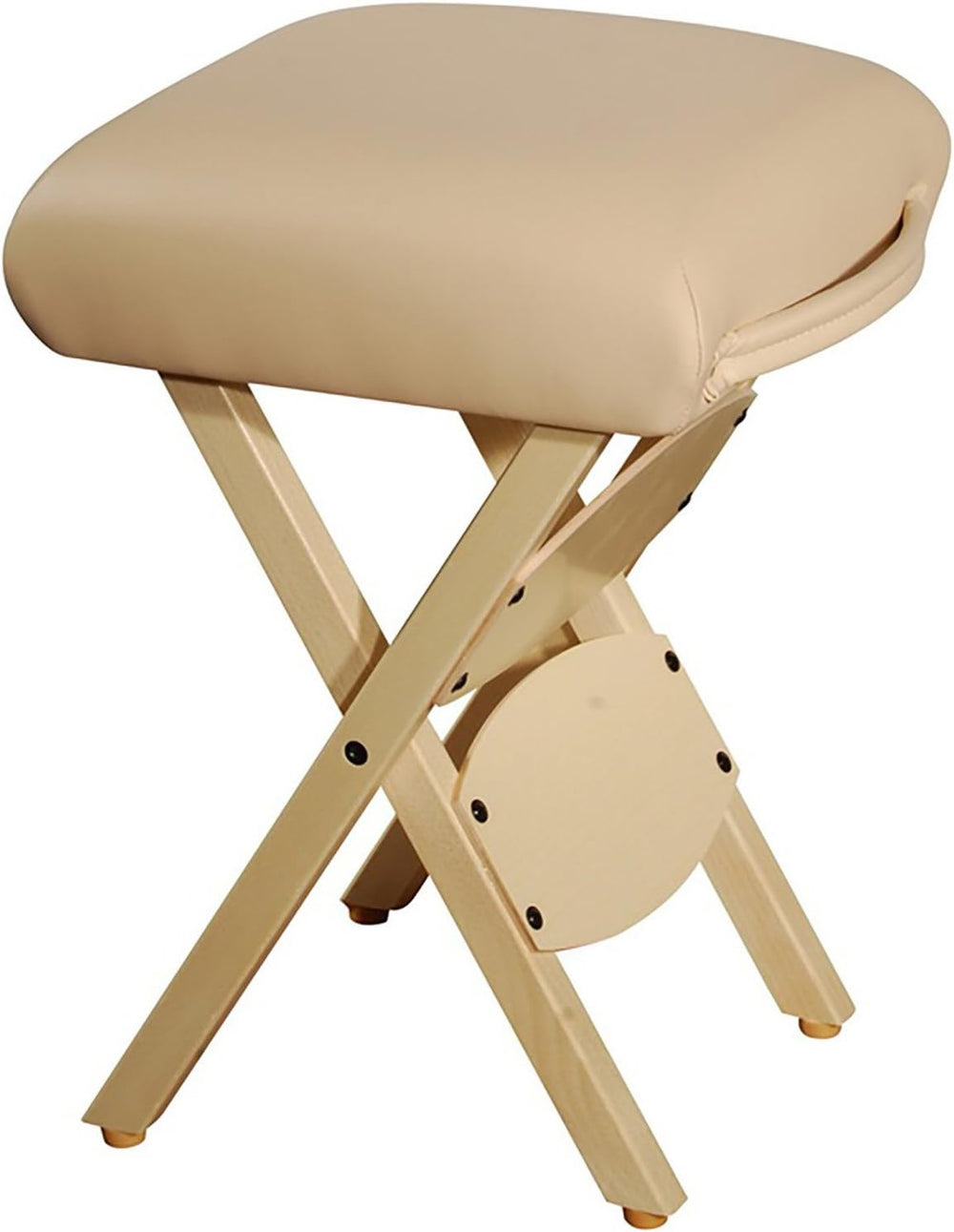 Therapist’s Choice® Wooden Folding Massage Stool (Creme (Beige))