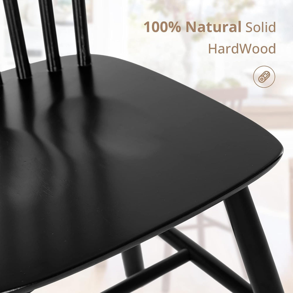 LUE BONA Windsor Dining Chair, Dining Chairs Set of 6, Spindle Back Wood Kitc...