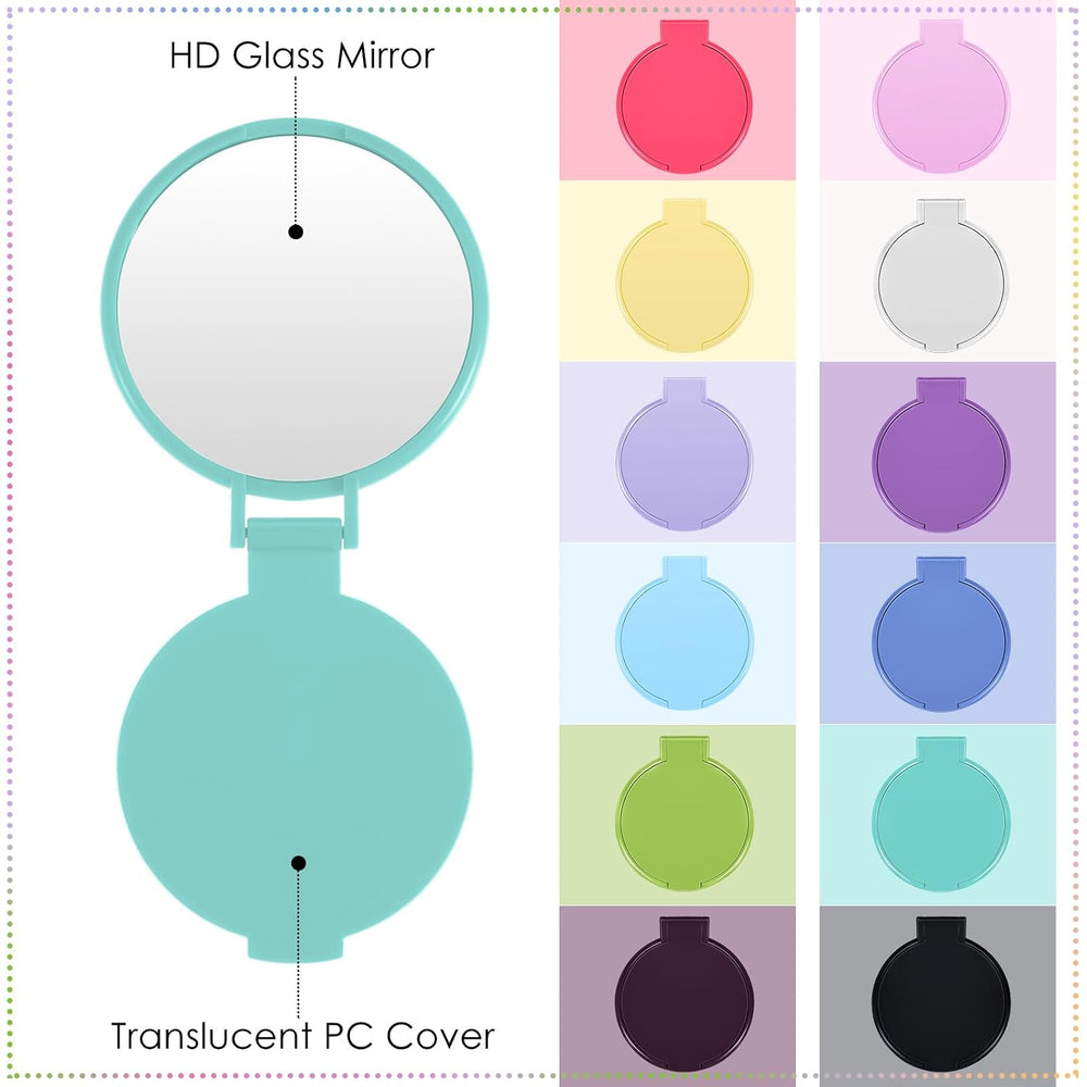 Jetec 240 Pieces Compact Mirrors Gifts Bulk,12 Colors