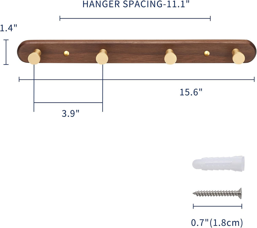 SARIHOSY] Wall Mounted Coat Rack,Multi Hook Hangers,Entryway Hanging Coat Rac...