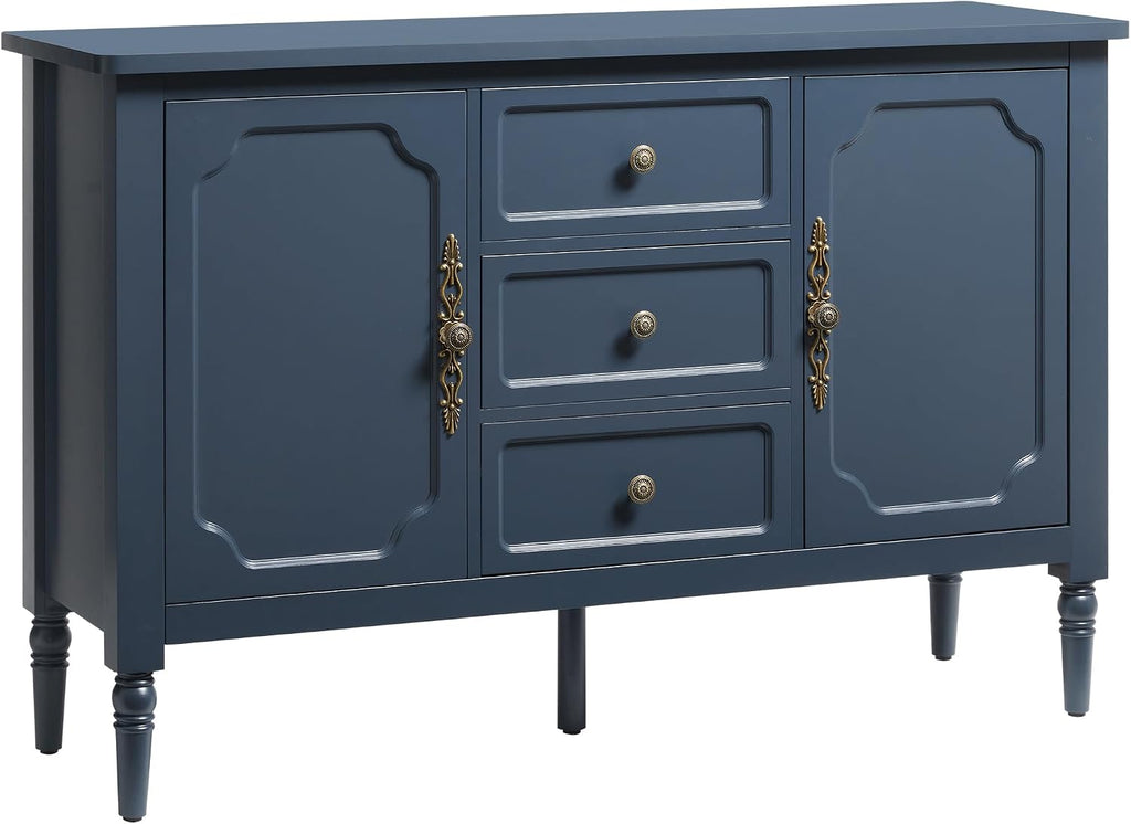 RoyalCraft Sideboard Buffet Cabinet with Storage, Kitchen Cabinet, Blue
